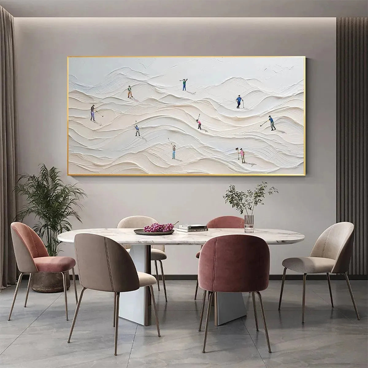 Textured 3D Golf Painting | Minimalist Impasto Wall Art #AA 227