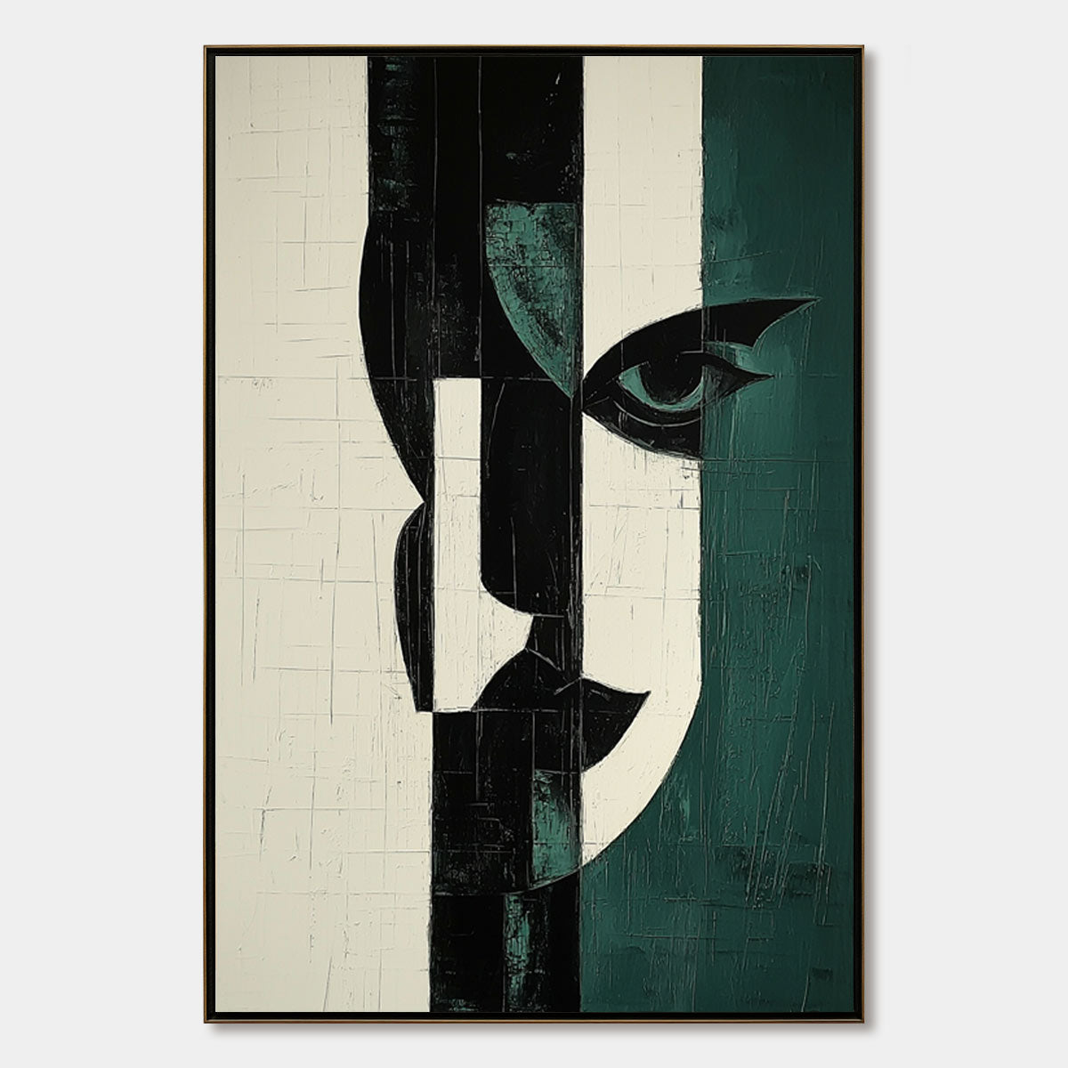 Abstract Face Painting | Modern Cubist Style Wall Art #AA 207