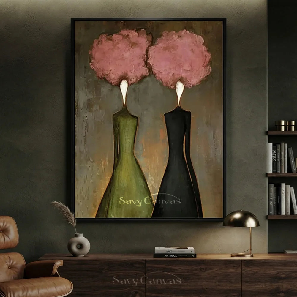 Abstract Figural Oil Painting Canvas #SS 300