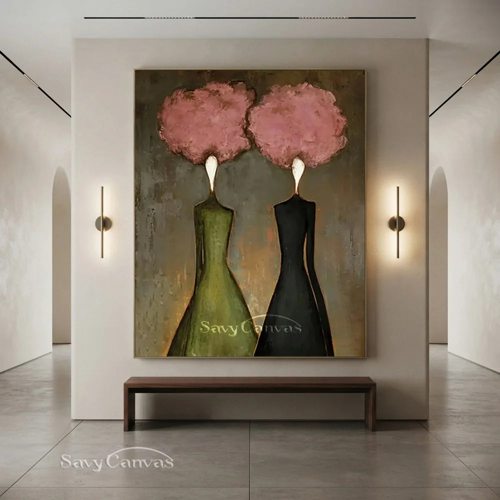 Abstract Figural Oil Painting Canvas #SS 300