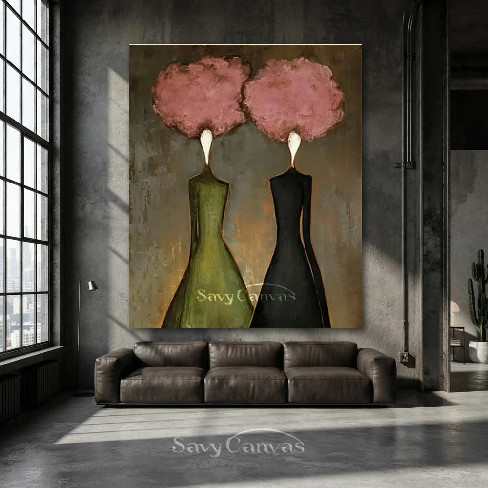 Abstract Figural Oil Painting Canvas #SS 300