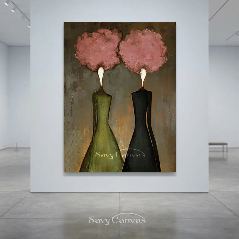 Abstract Figural Oil Painting Canvas #SS 300