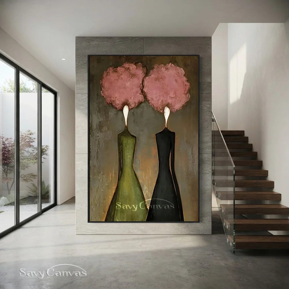 Abstract Figural Oil Painting Canvas #SS 300