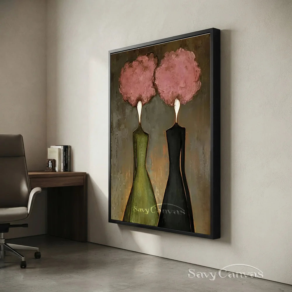 Abstract Figural Oil Painting Canvas #SS 300