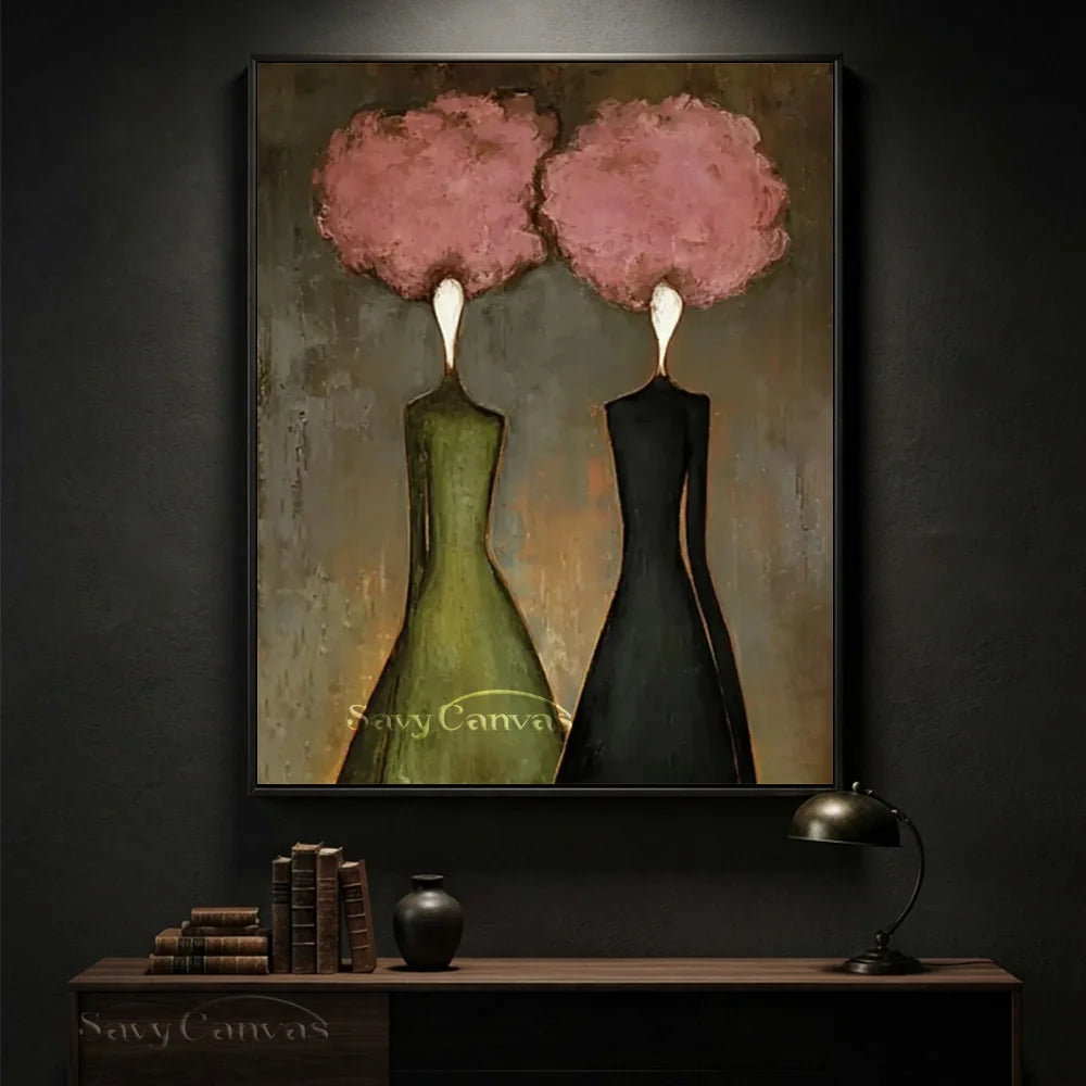 Abstract Figural Oil Painting Canvas #SS 300