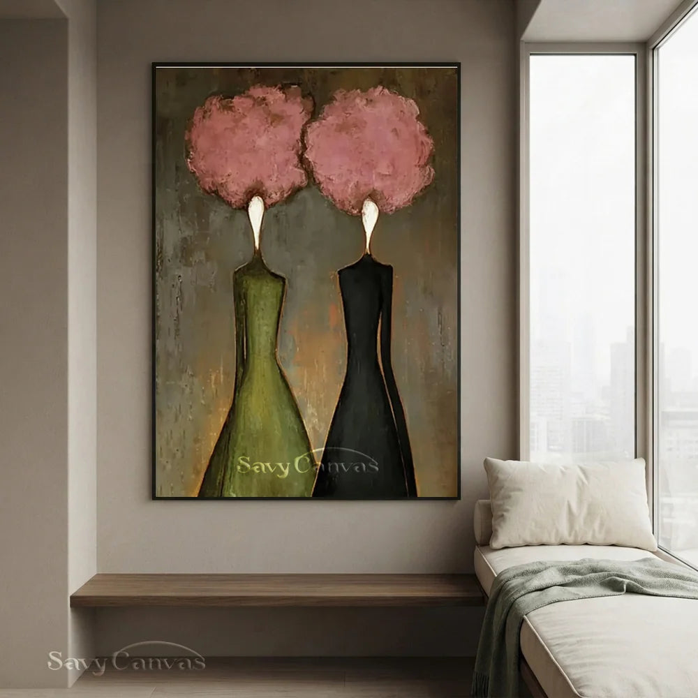 Abstract Figural Oil Painting Canvas #SS 300