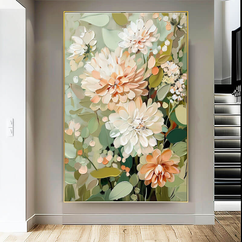 Modern Farmhouse Floral Art | Cottagecore Bedroom Decor