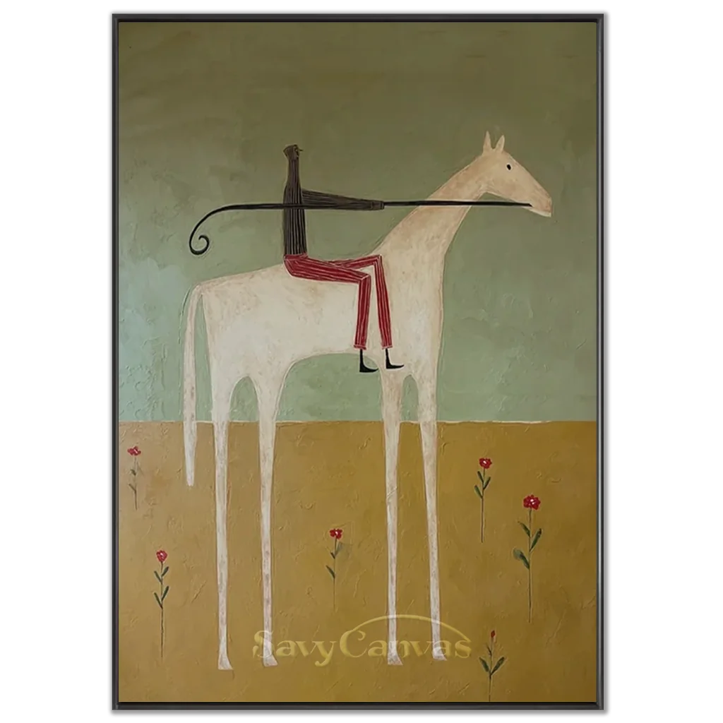 Abstract Equestrian Oil Painting #SS 322