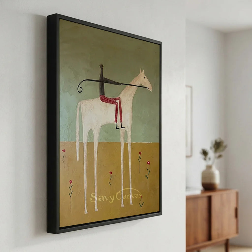 Abstract Equestrian Oil Painting #SS 322