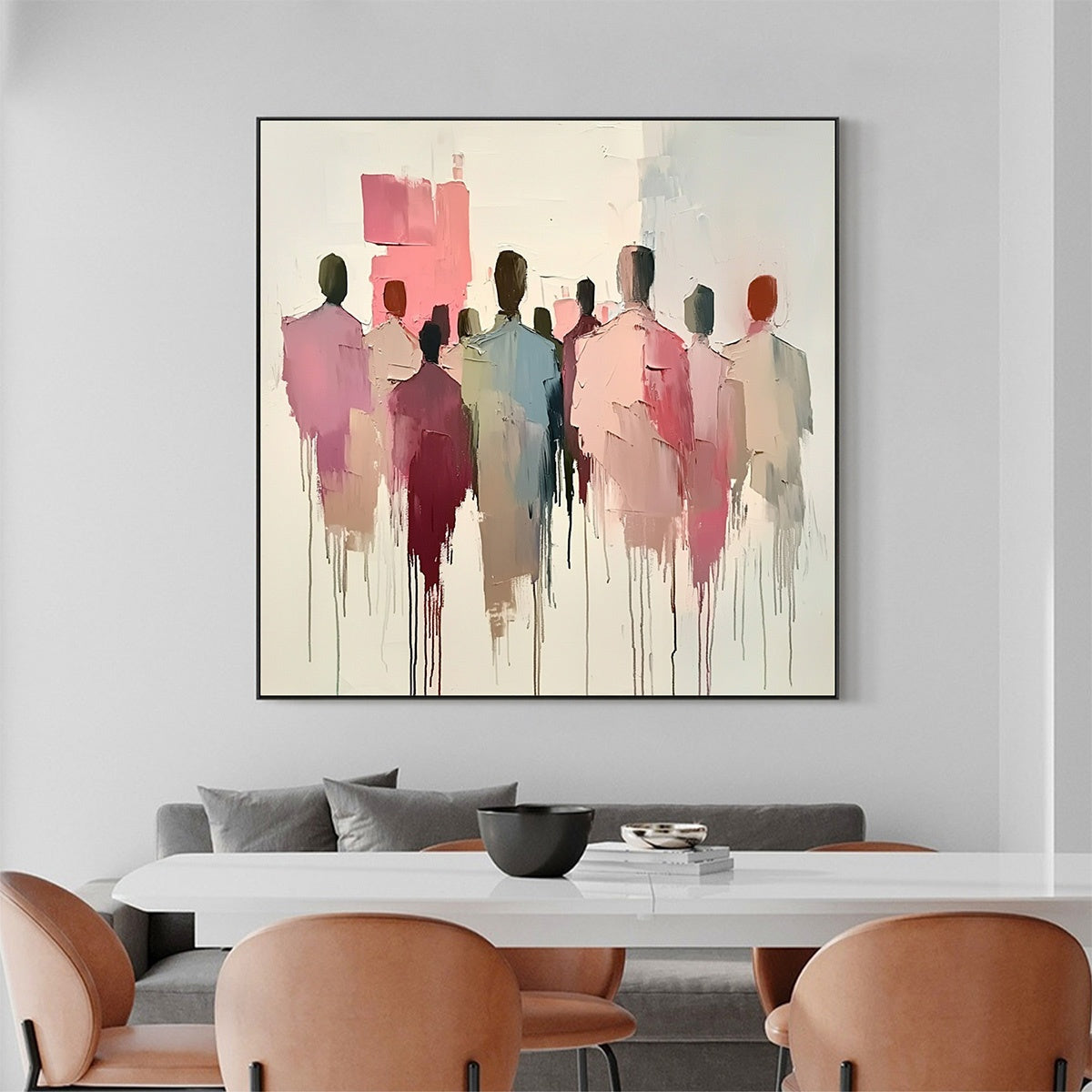 Drip Painting of People | Modern Figurative Wall Art