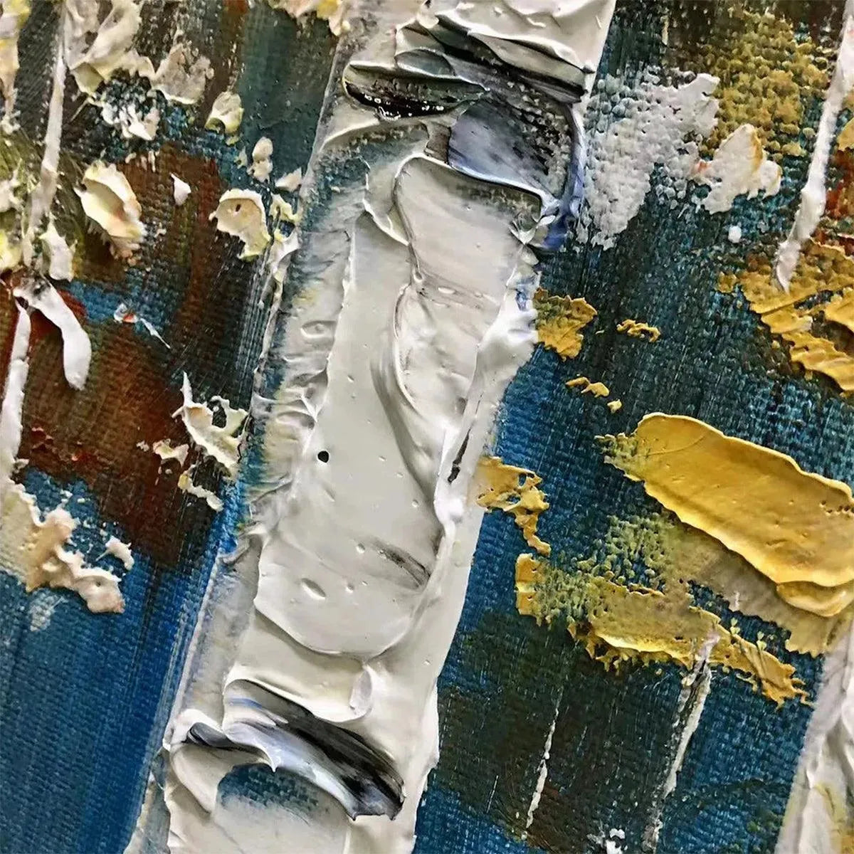 Serene Birch Forest Painting | Warm Woodland Wall Art #AA 300