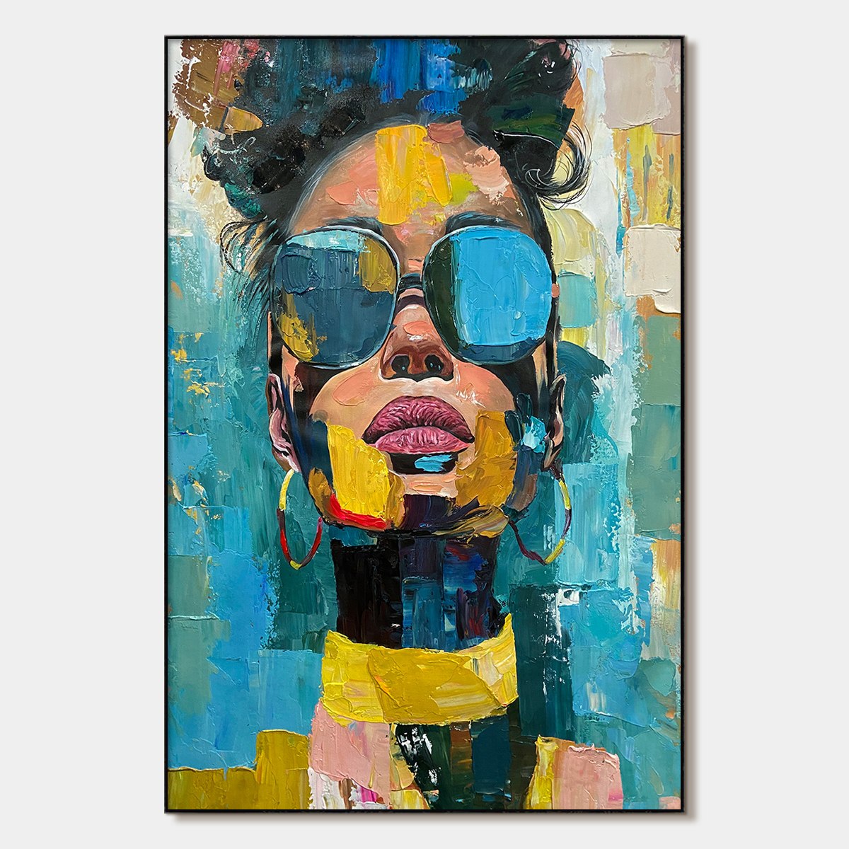 Colorful Abstract Woman Portrait | Modern Pop Art #AA 111