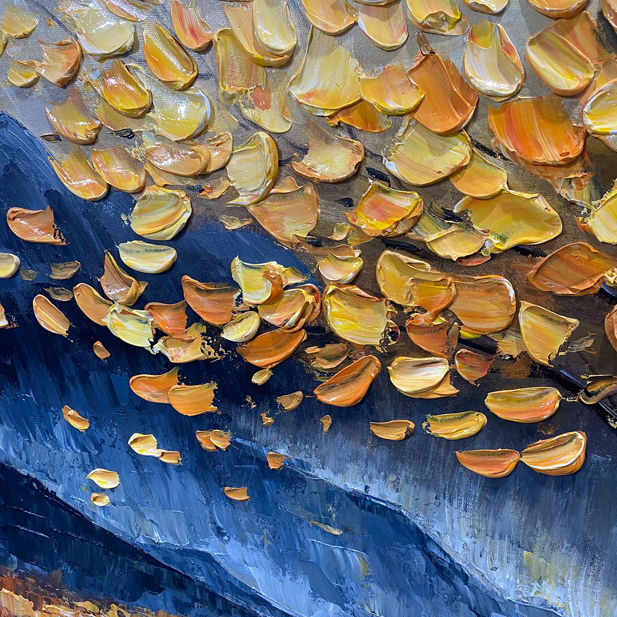 Golden Money Tree Canvas Wall Art | Feng Shui Prosperity Decor #AA 321