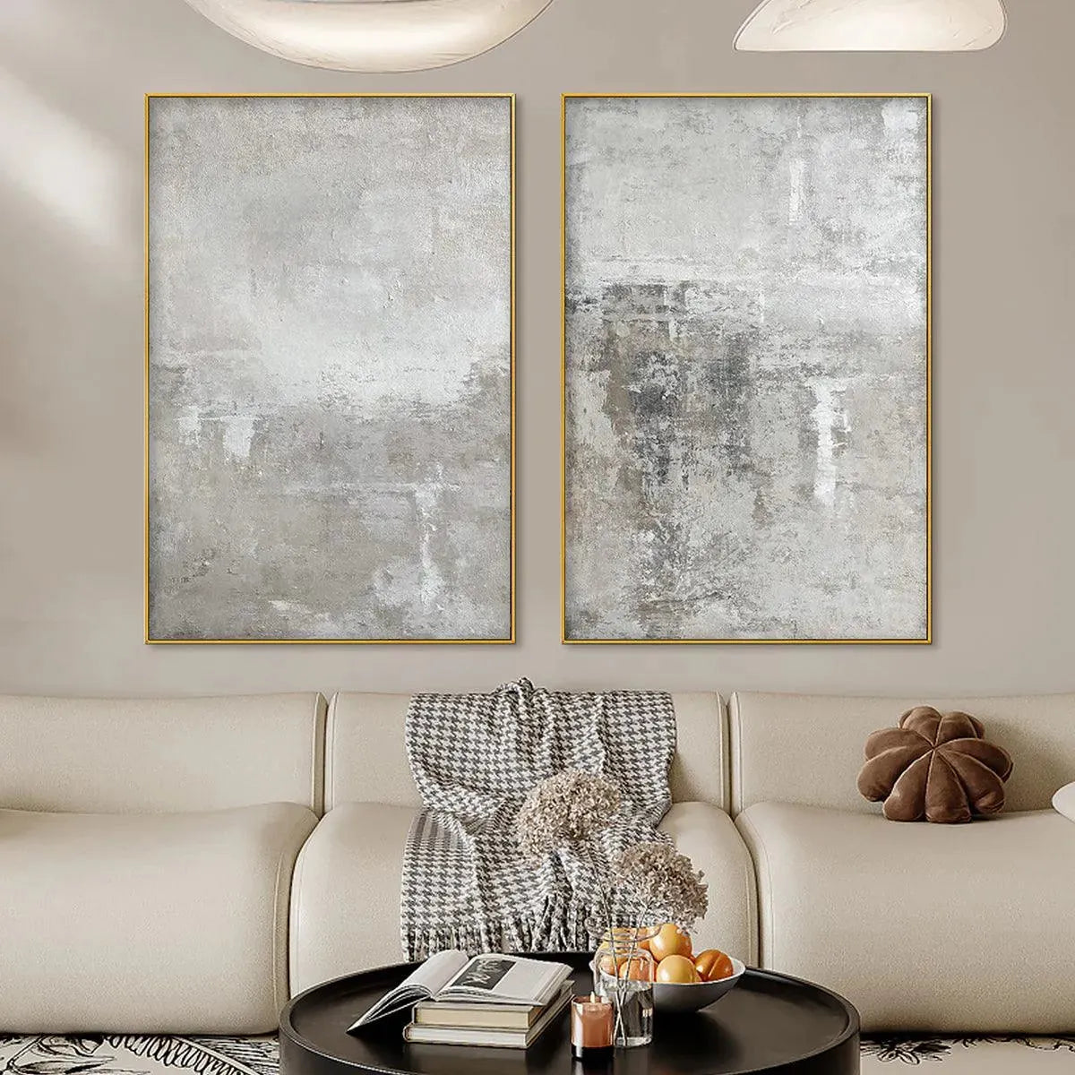  Wabi-sabi Style Textured Wall Decor | Industrial Concrete Look Art