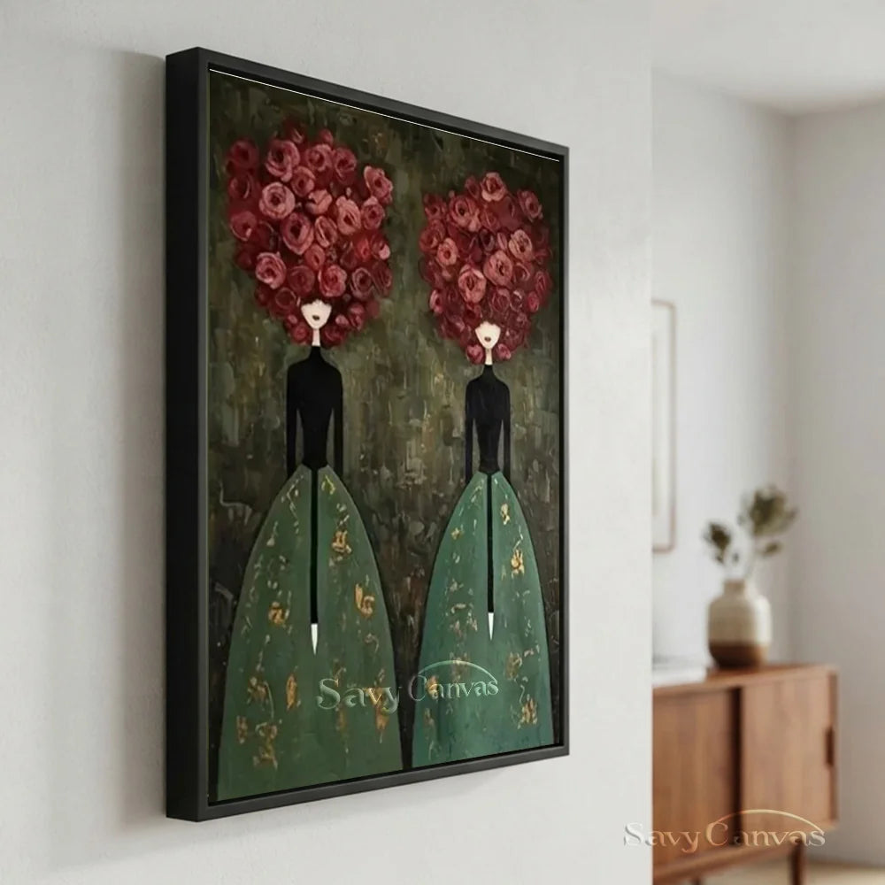 Abstract Expressionist Figural Oil Painting Canvas #SS 295