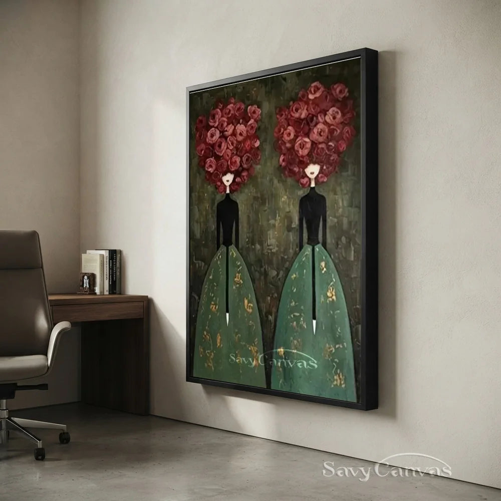 Abstract Expressionist Figural Oil Painting Canvas #SS 295
