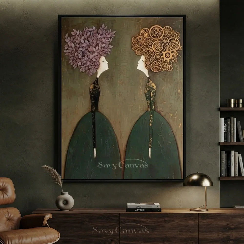 Modern Living Room Wall Art Handmade Canvas #SS 296