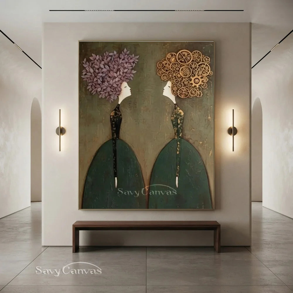 Modern Living Room Wall Art Handmade Canvas #SS 296