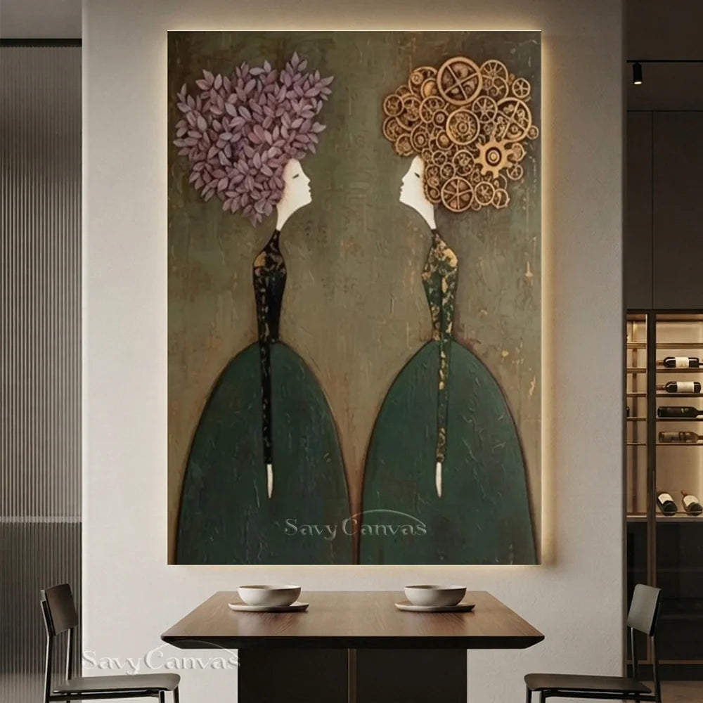 Modern Living Room Wall Art Handmade Canvas #SS 296