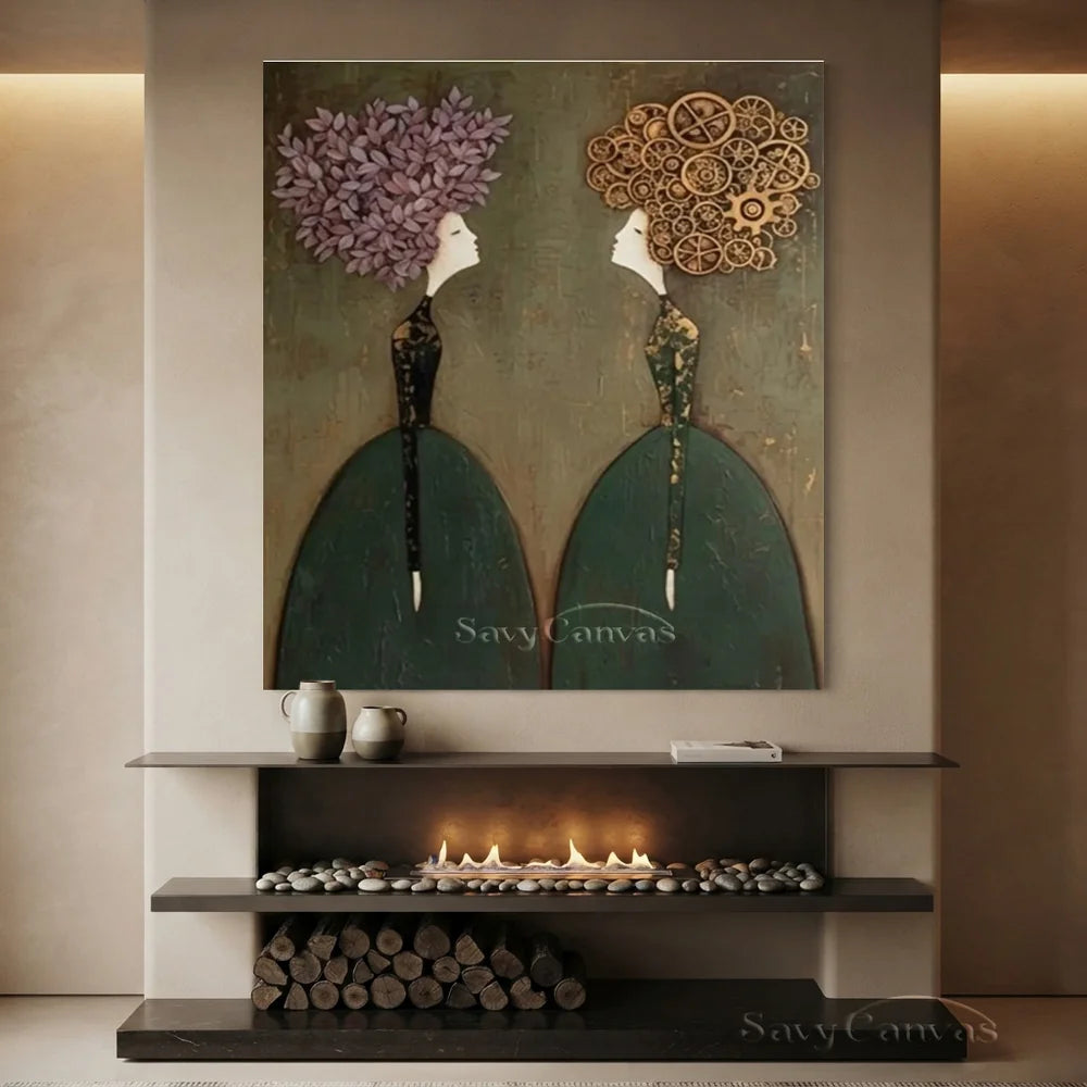Modern Living Room Wall Art Handmade Canvas #SS 296