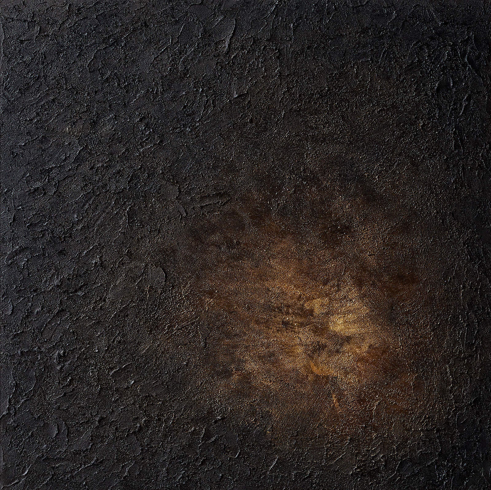 Textured Abstract Oil Painting, Dark & Gold #TC 145