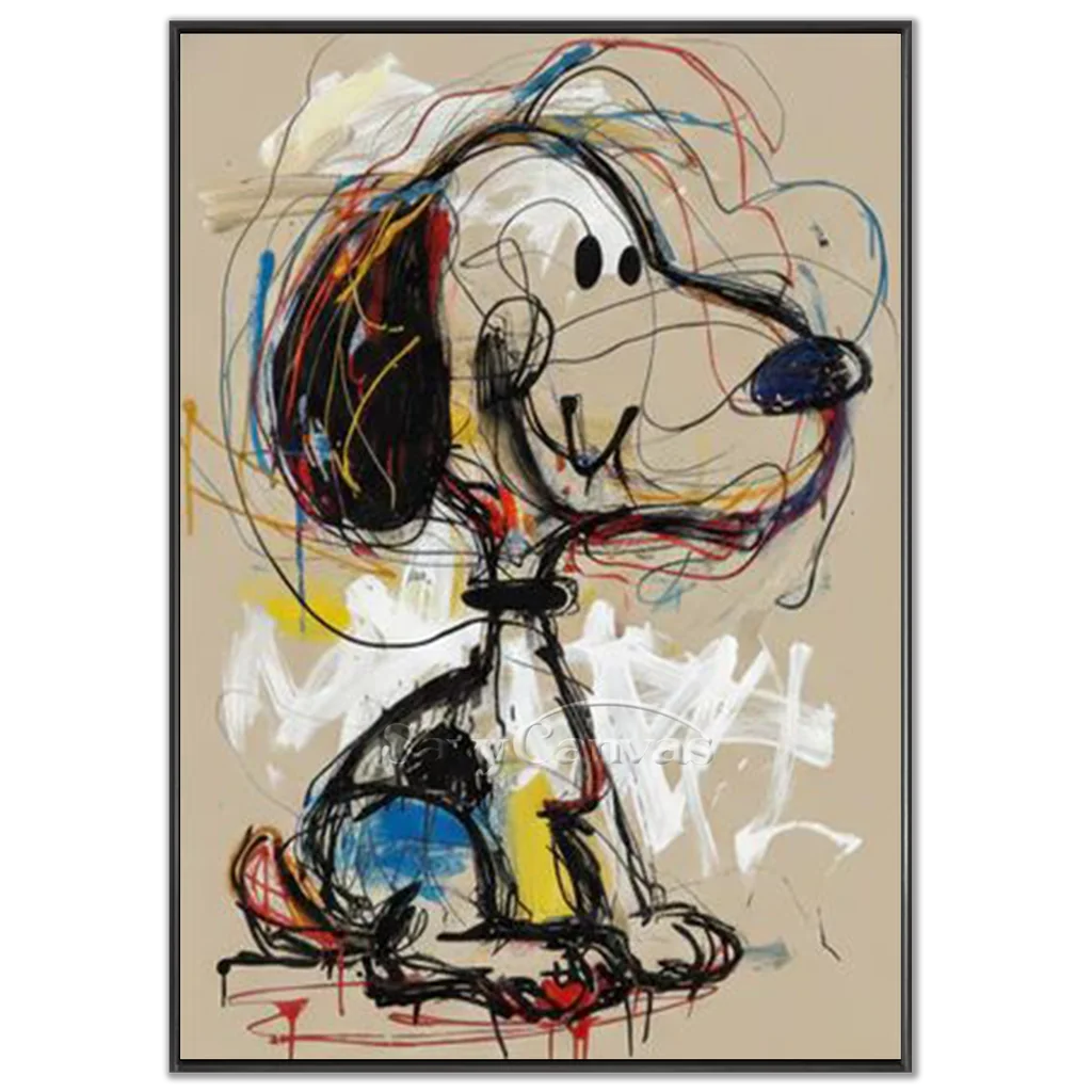 Graffiti Style Snoopy Art | Neo-Expressionist Painting #AA 473