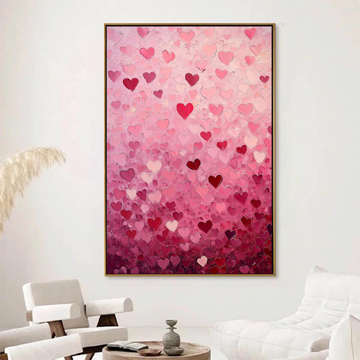 Modern Pop Art Hearts Canvas | Contemporary Love Wall Art