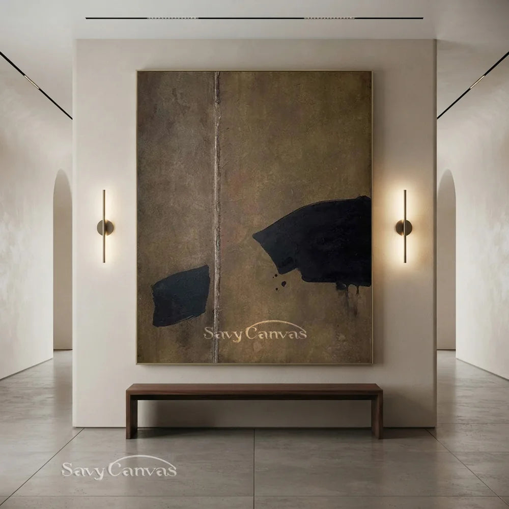 Hand-Painted Abstract  canvas Art - Modern Oil Painting #JJ 011