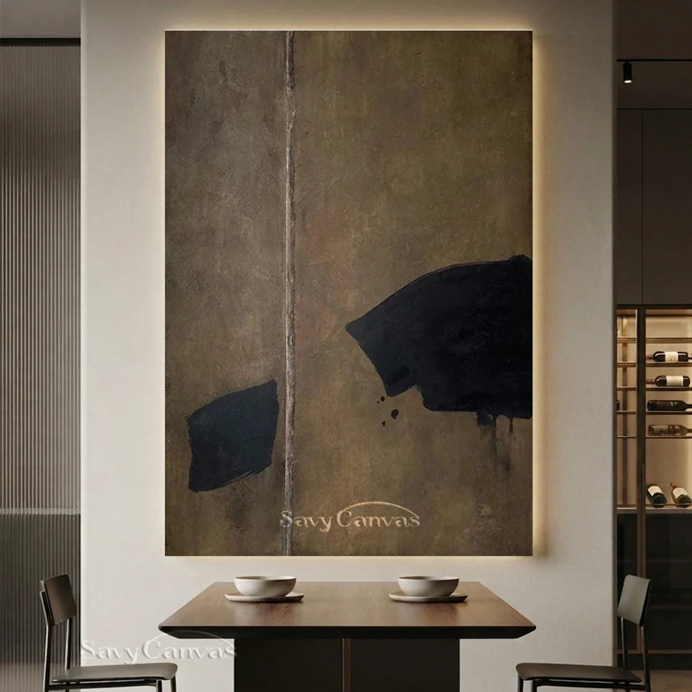 Hand-Painted Abstract  canvas Art - Modern Oil Painting #JJ 011