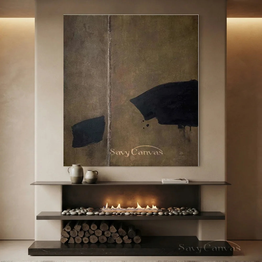Hand-Painted Abstract  canvas Art - Modern Oil Painting #JJ 011
