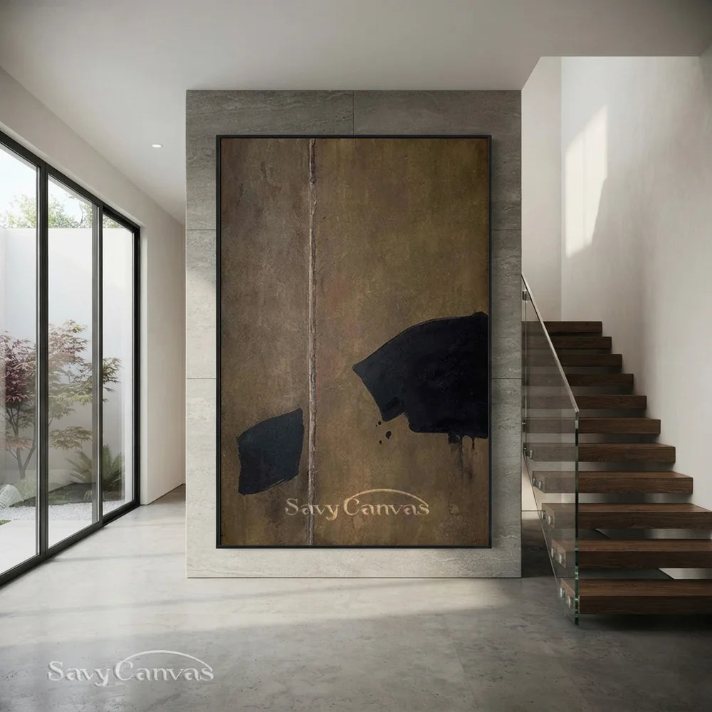 Hand-Painted Abstract  canvas Art - Modern Oil Painting #JJ 011