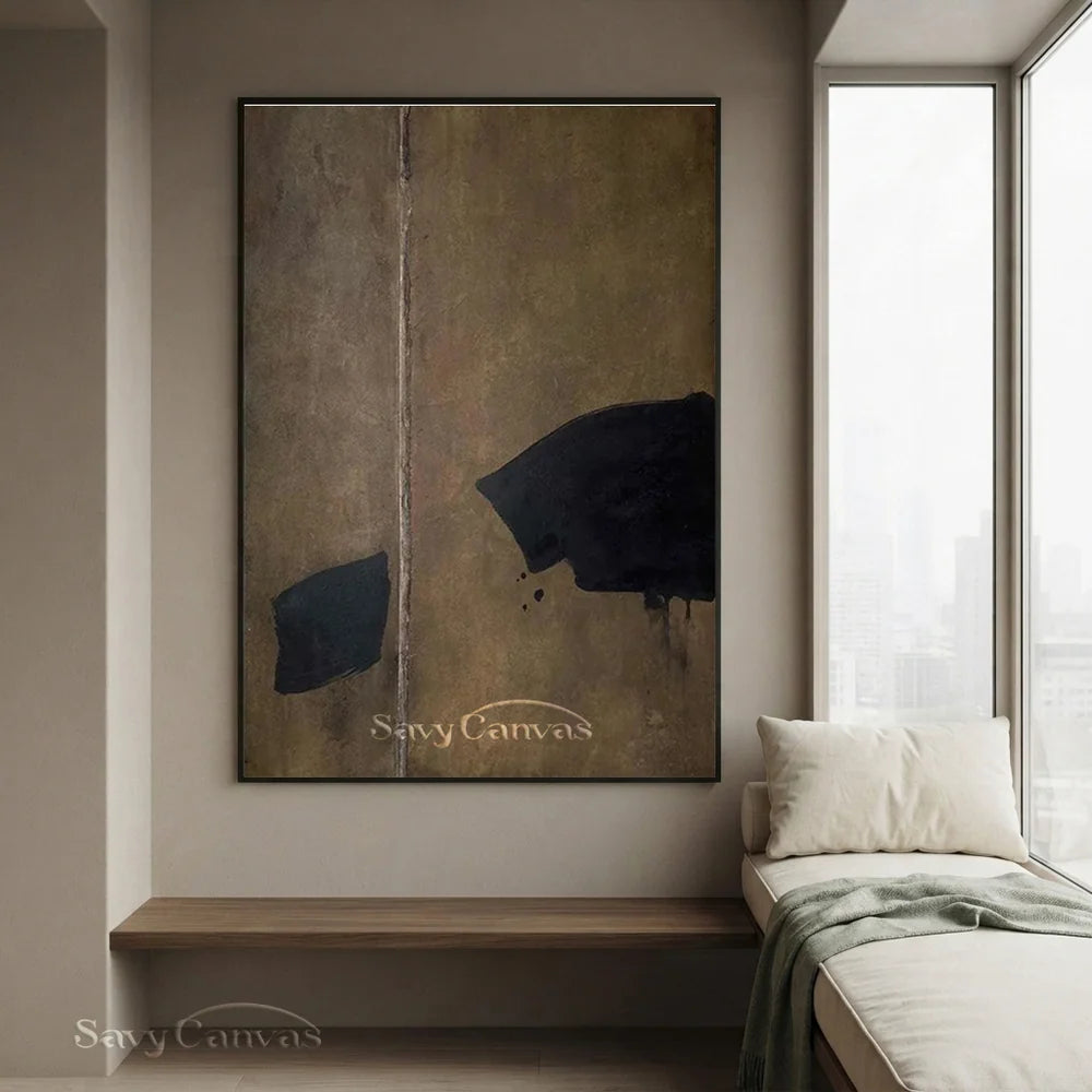 Hand-Painted Abstract  canvas Art - Modern Oil Painting #JJ 011