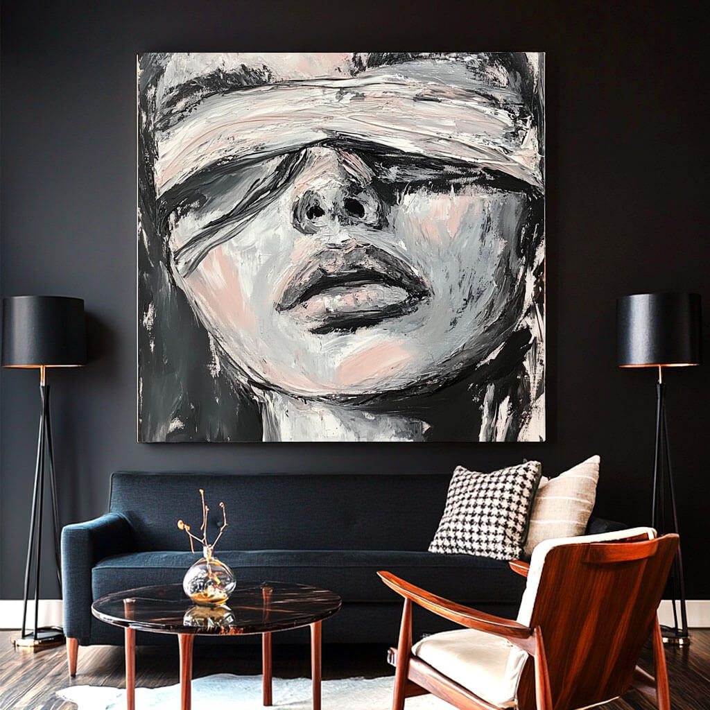 "Her" Figurative Abstract Painting | Textured Original Wall Art