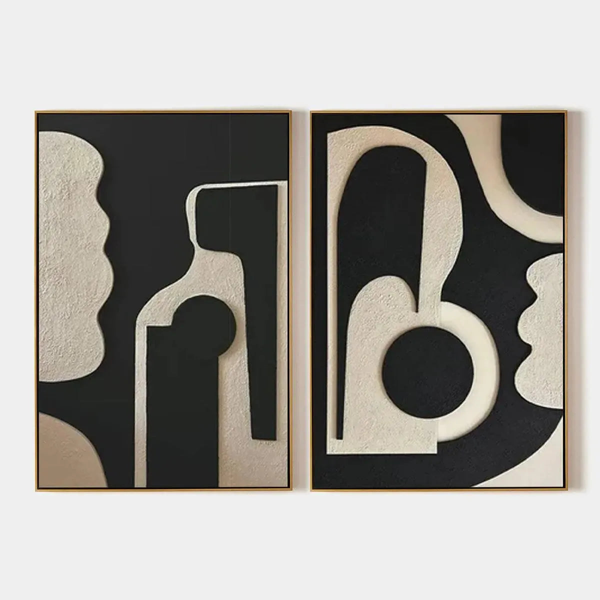Mid-Century Modern Inspired Art | Large Black & White Art #AA 211