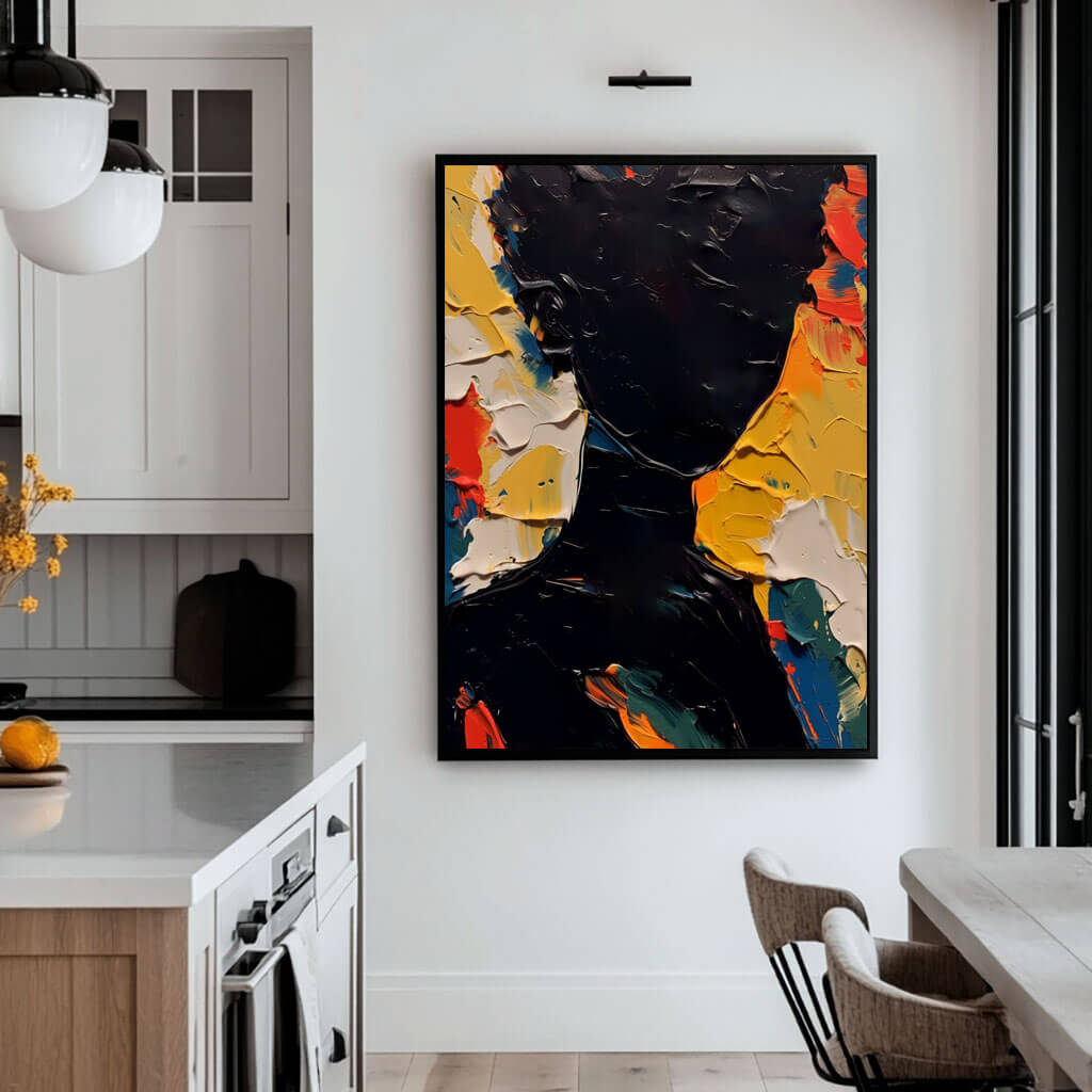 Heavy Texture Impasto Painting | Modern Abstract Figure Wall Art