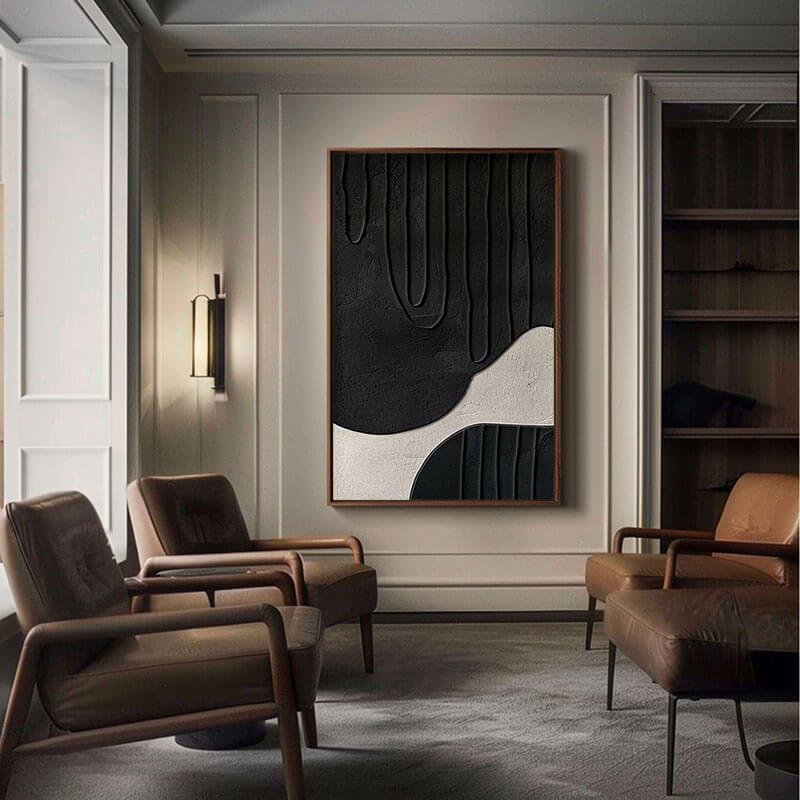 Modern Organic Shapes Wall Art | Curved Line Abstract Print #AA 330