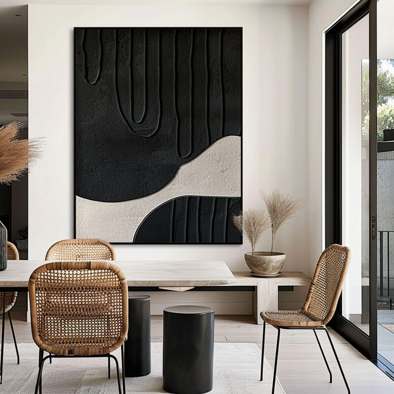 Modern Organic Shapes Wall Art | Curved Line Abstract Print #AA 330