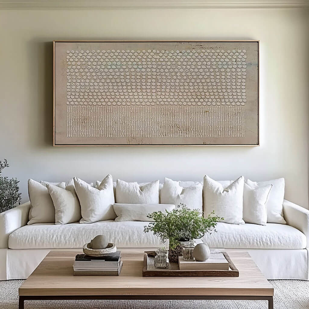 Textured 3D Beige Abstract Art | Minimalist Wall Decor #AA 059