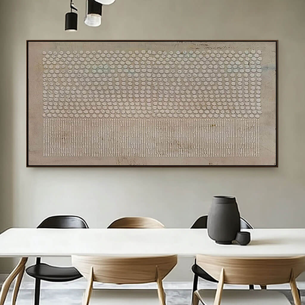 Textured 3D Beige Abstract Art | Minimalist Wall Decor #AA 059
