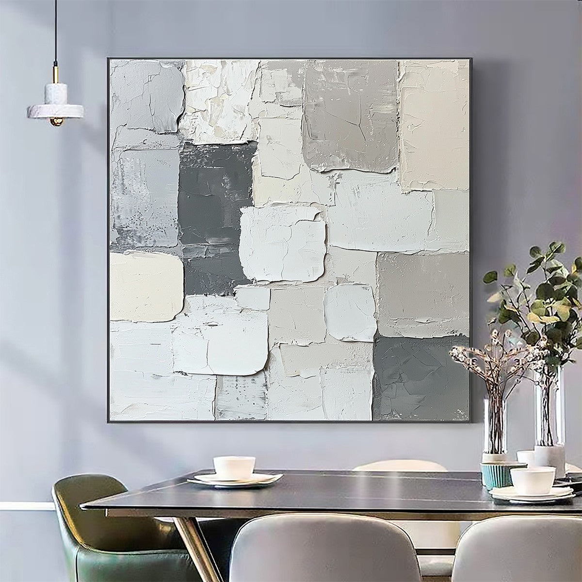 Large Geometric Abstract Art | Modern Color Block Painting