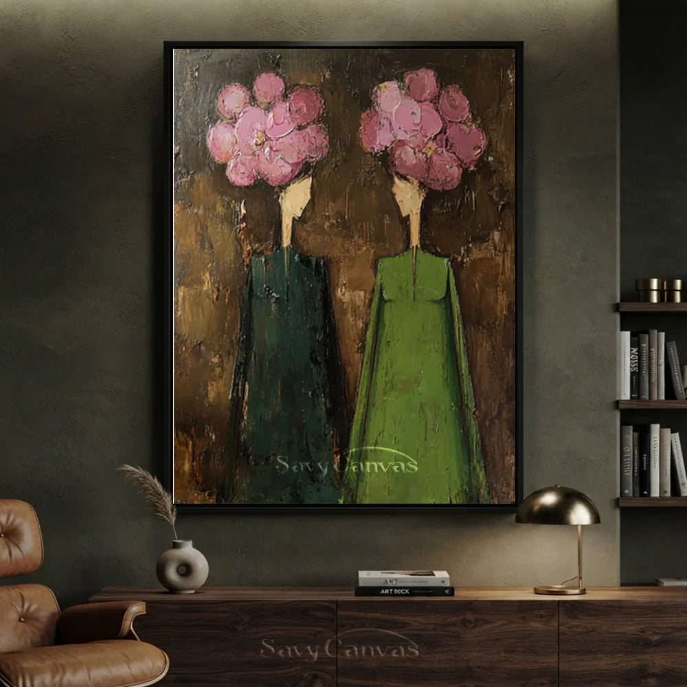 Abstract Expressionist Figural Oil Painting Canvas #SS 298