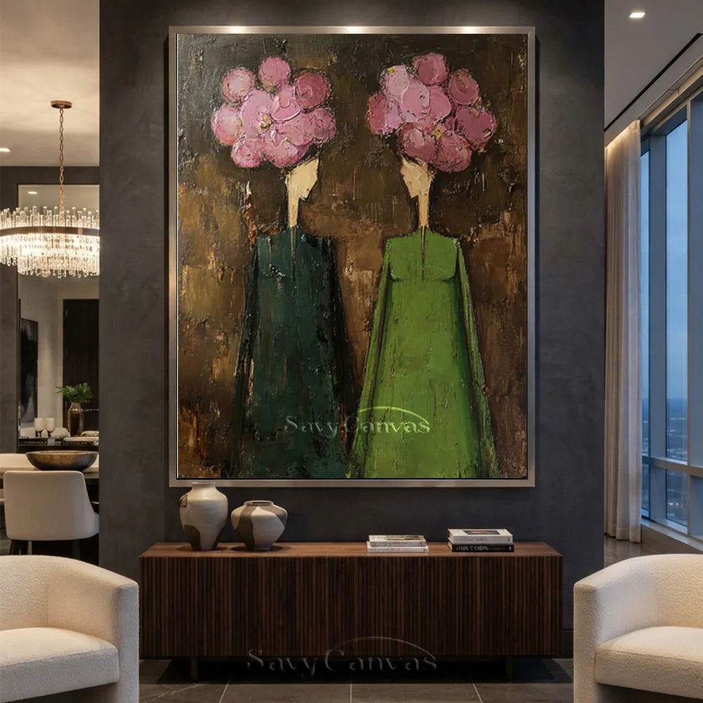 Abstract Expressionist Figural Oil Painting Canvas #SS 298