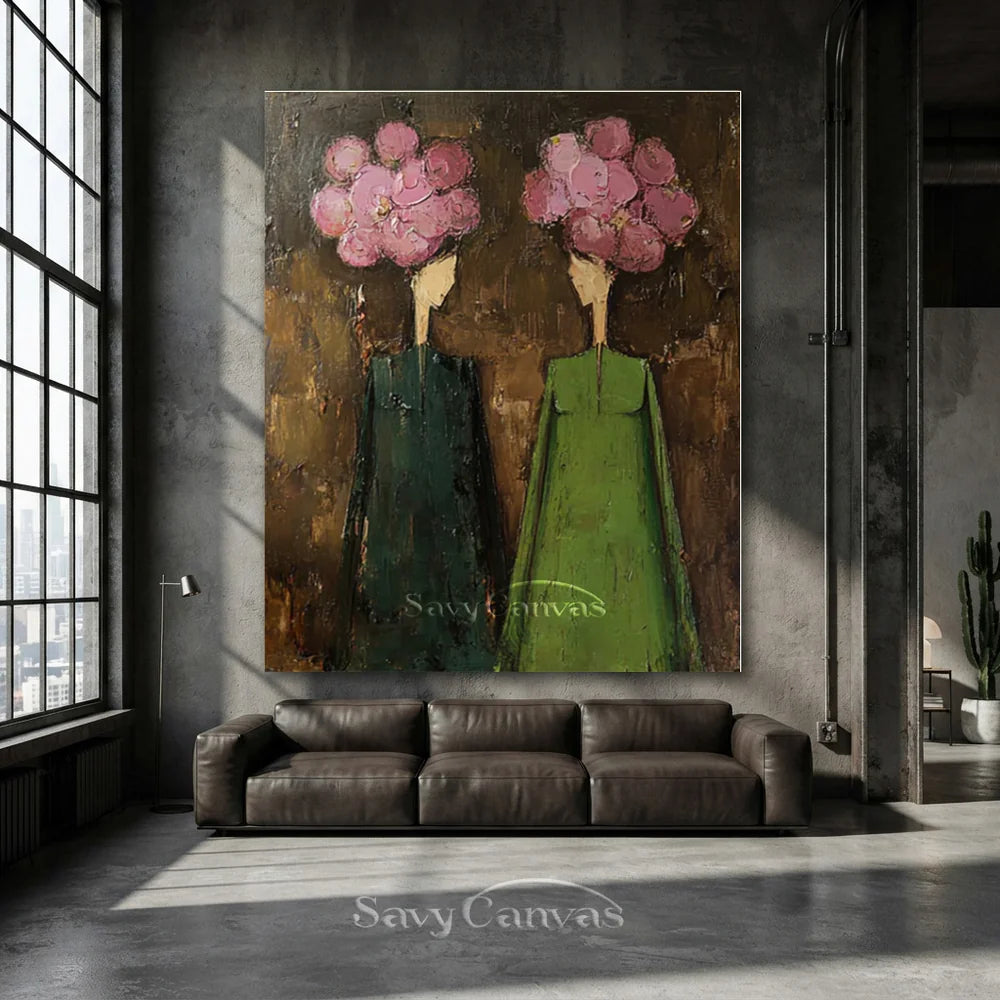 Abstract Expressionist Figural Oil Painting Canvas #SS 298