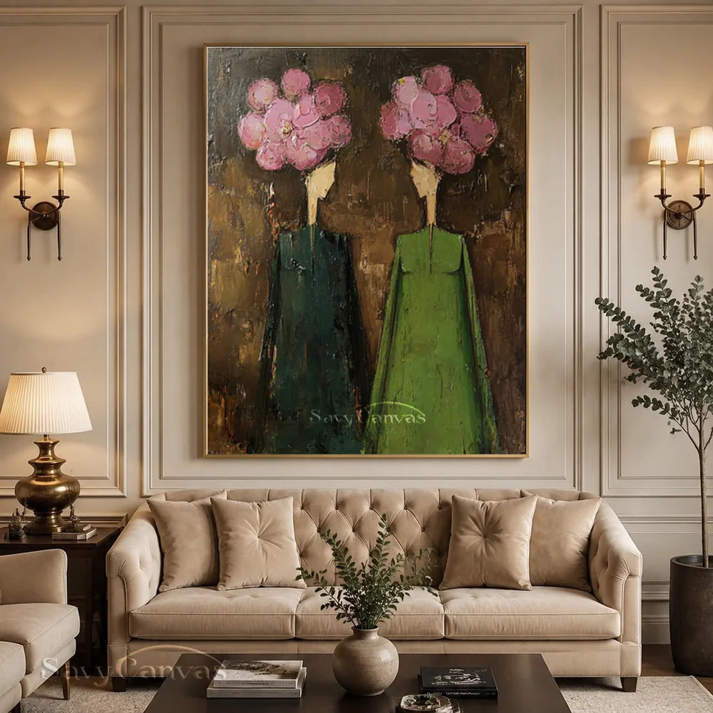 Abstract Expressionist Figural Oil Painting Canvas #SS 298