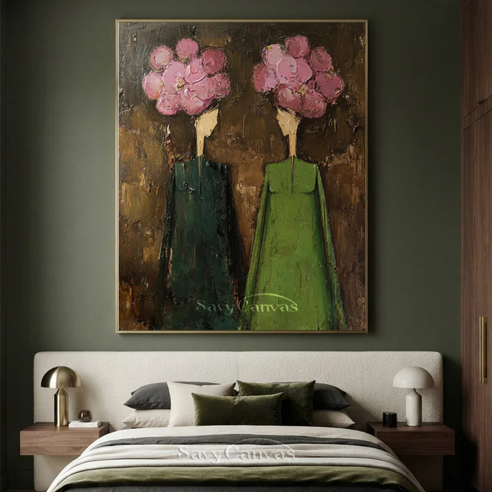 Abstract Expressionist Figural Oil Painting Canvas #SS 298