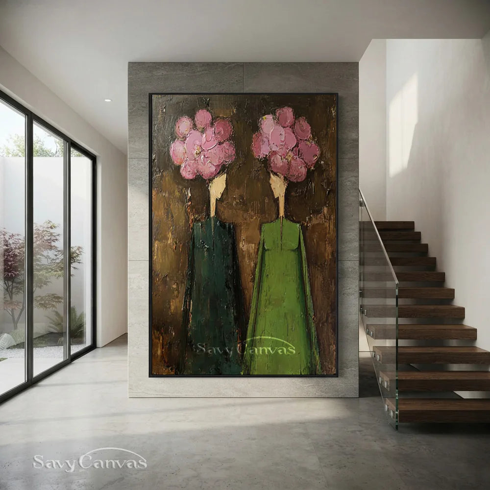 Abstract Expressionist Figural Oil Painting Canvas #SS 298
