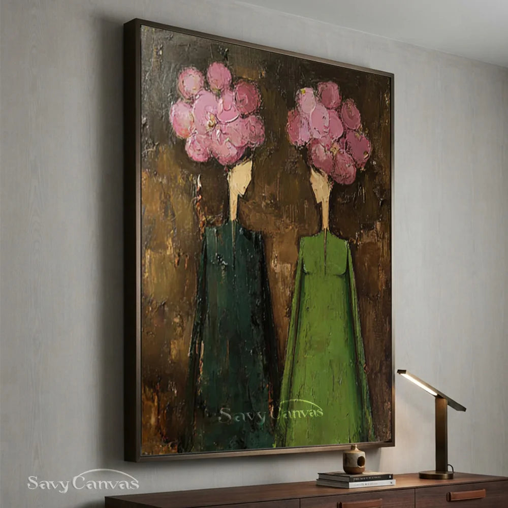 Abstract Expressionist Figural Oil Painting Canvas #SS 298