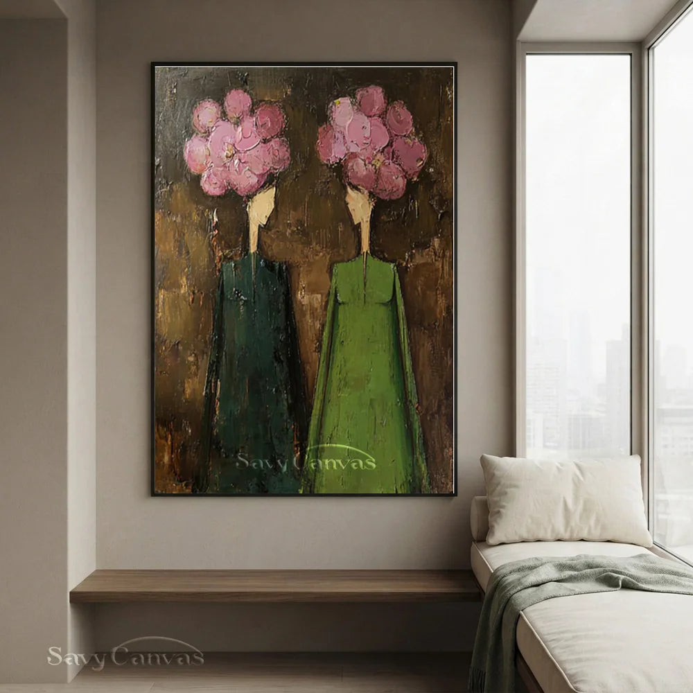 Abstract Expressionist Figural Oil Painting Canvas #SS 298