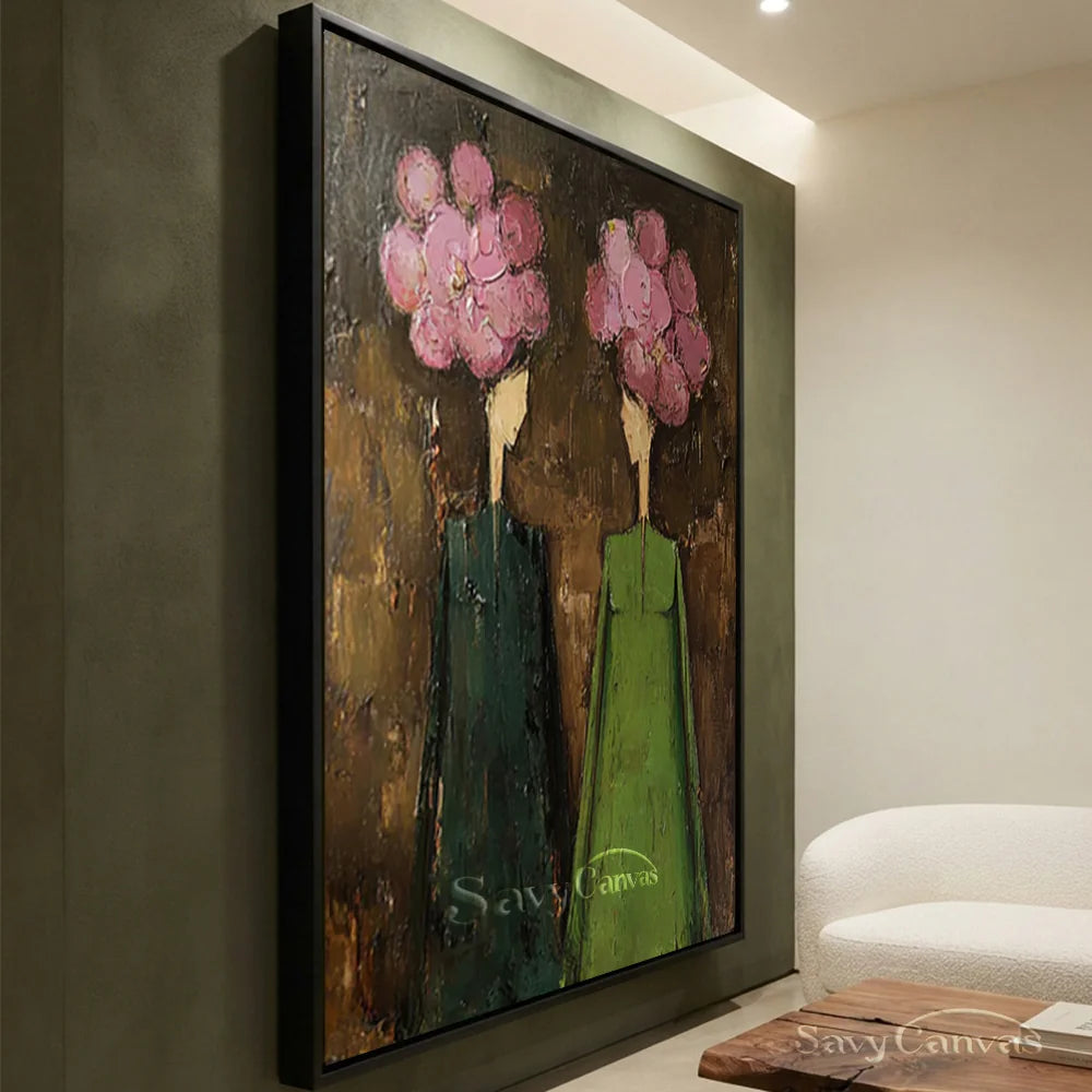 Abstract Expressionist Figural Oil Painting Canvas #SS 298