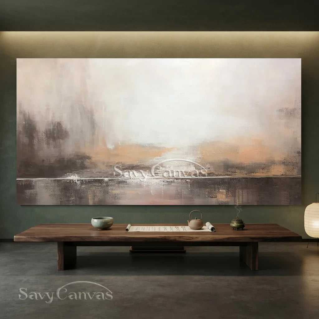 Large Horizontal Abstract Painting | Living Room Wall Art Oil Canvas #TC 057